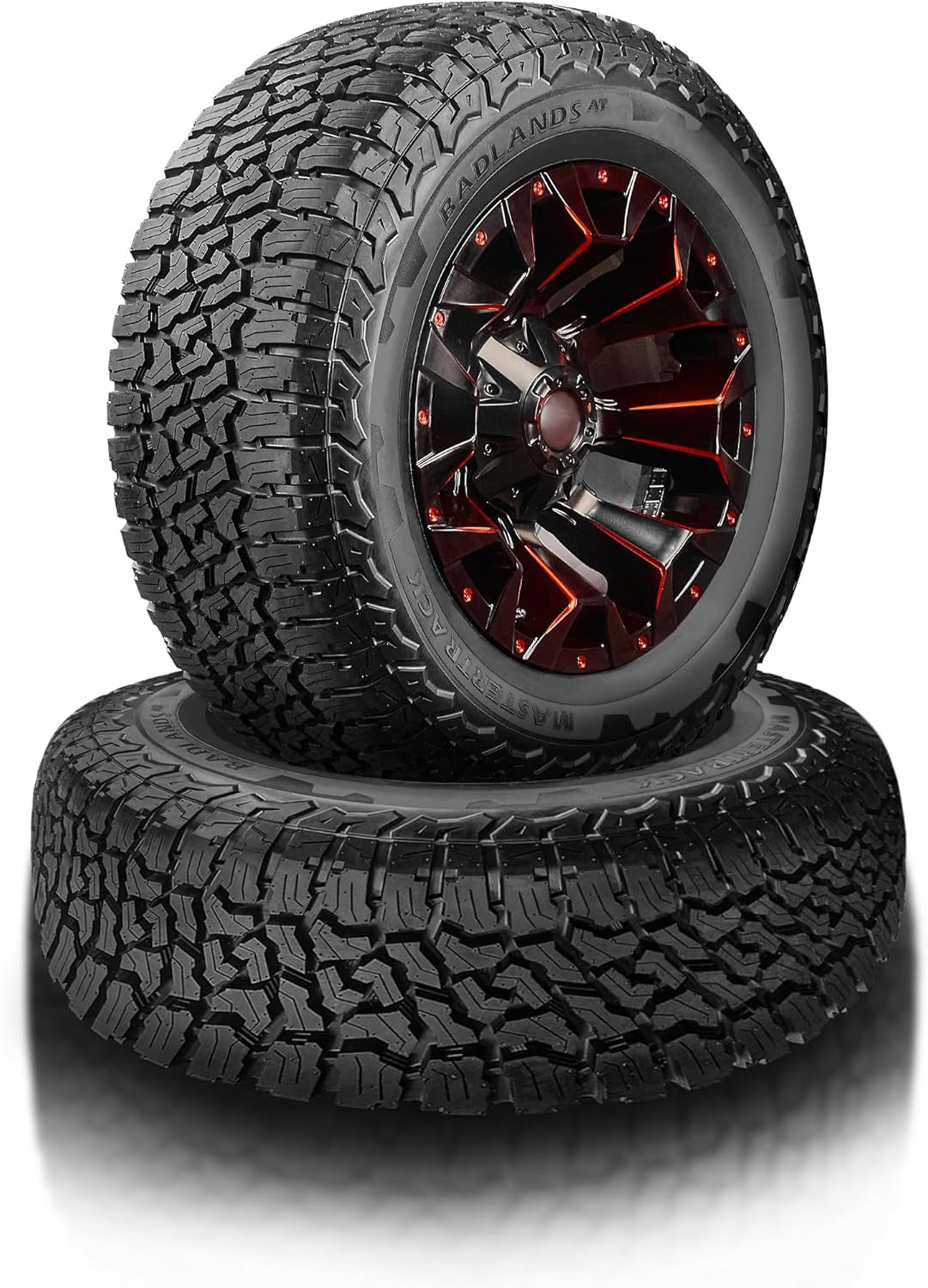 Set of 2 (TWO)  BADLANDS at All Terrain LT235/85R16 10 Ply E 120S SUV Light Truck Tire + Road Hazard Warranty Included - 235/85/16(Tire Only)