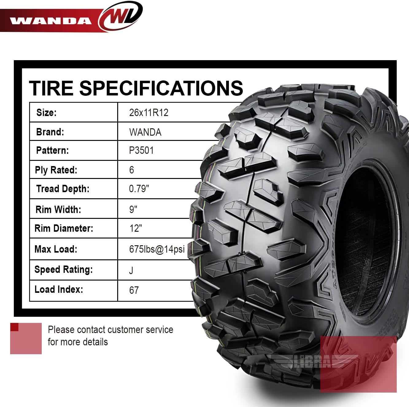 2 26X11R12 Radial ATV Rear Tire Set for 15-17 Kawasaki Mule Pro FX/FXT/DX/DXT