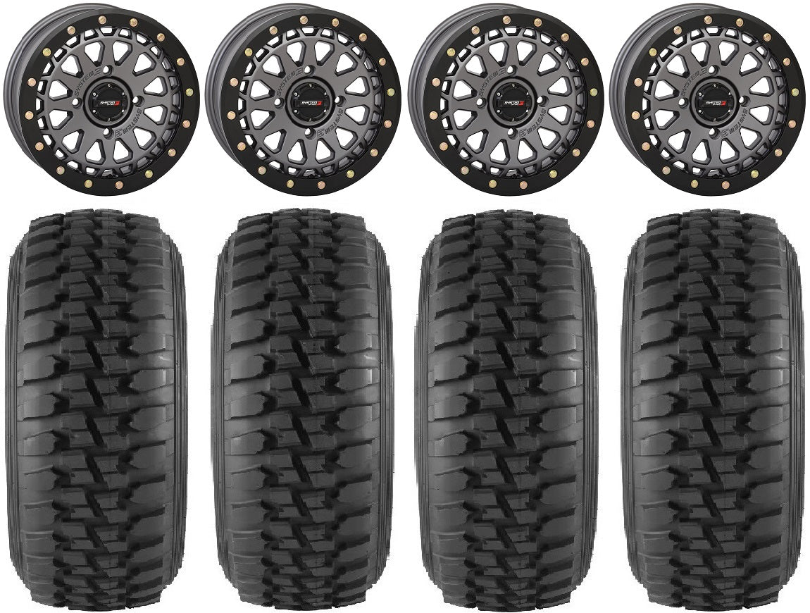 System 3 SB-6 15" Wheels Gm (5+2) 32" Desert Series Tires Kawasaki Teryx Mule