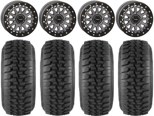 System 3 SB-6 15" Wheels Gm (5+2) 32" Desert Series Tires Kawasaki Teryx Mule