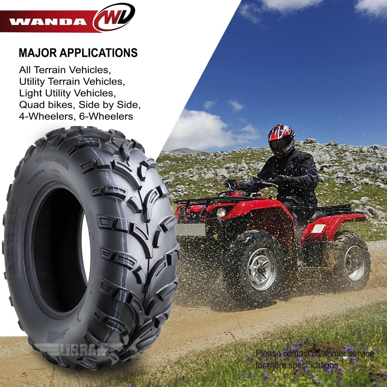 05-13 Yamaha RHINO 450 660 700 ATV Tire Set 25X8-12 25X10-12 Lite Mud