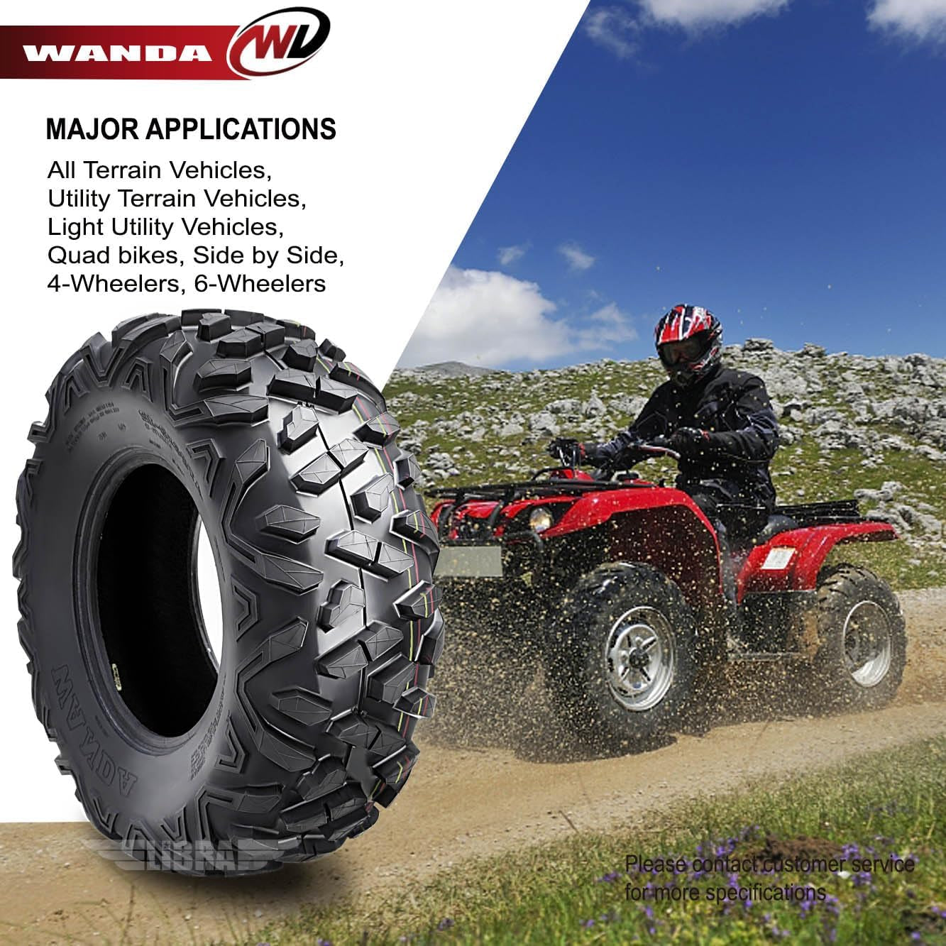 (2) 26X9-12 ATV Front or Rear Tire Set for 10-16 Kawasaki Mule 610 4X4 XC