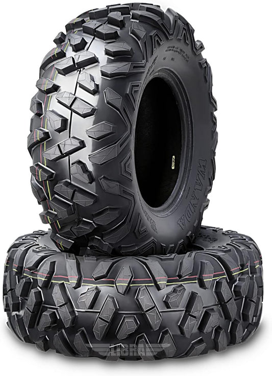 (2) 26X9-12 ATV Front or Rear Tire Set for 10-16 Kawasaki Mule 610 4X4 XC