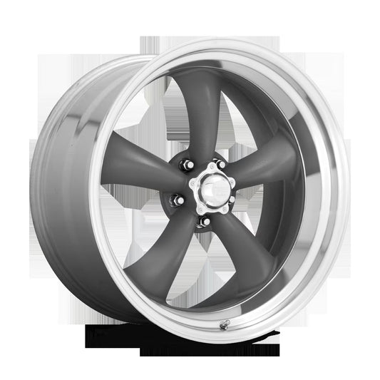 Vintage Aluminum Rim VN215 CLASSIC TORQ THRUST II 1 PC 15X6In Mag Gray Machined Lip Finish, VN2155661