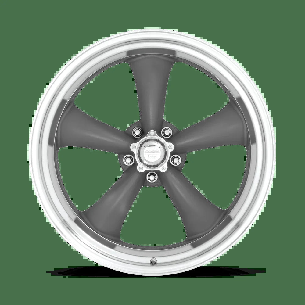 Vintage Aluminum Rim VN215 CLASSIC TORQ THRUST II 1 PC 15X6In Mag Gray Machined Lip Finish, VN2155661