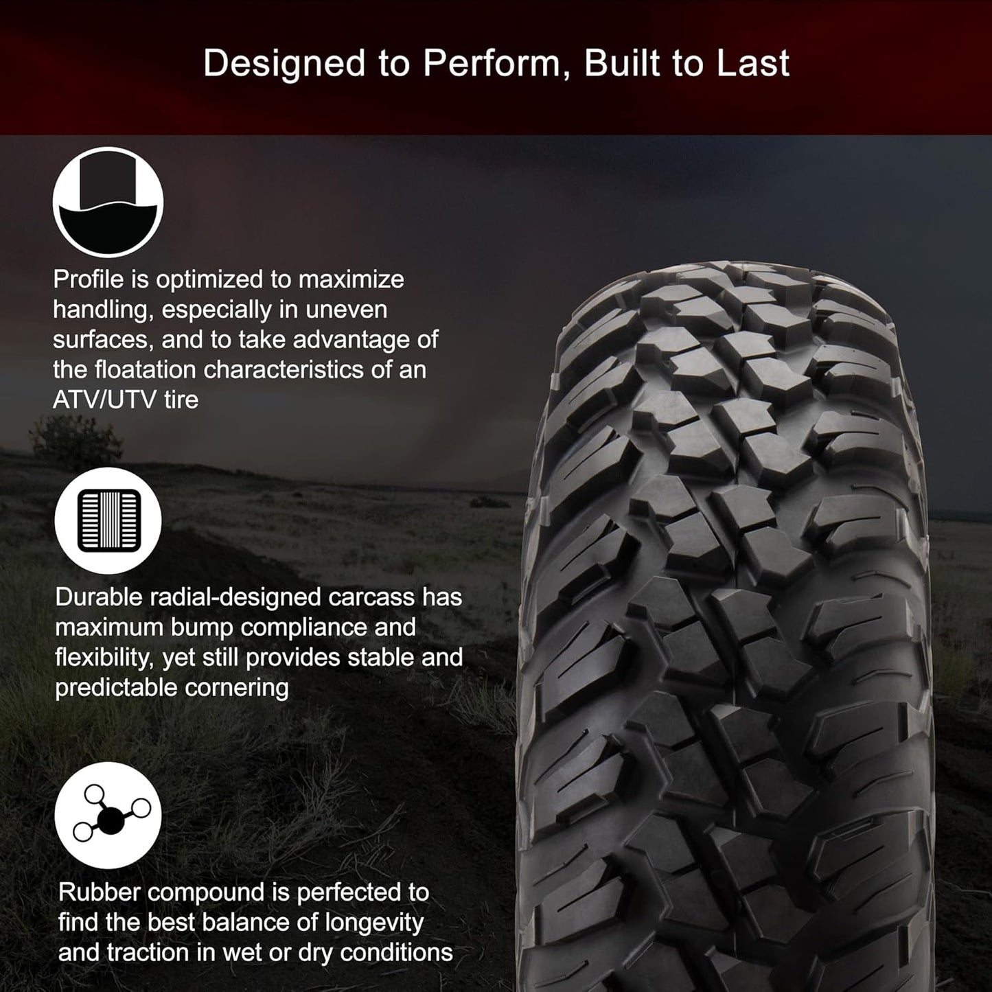 Set of Four 32X10-15 Radial Tires Mounted on Uinta Milled/Black Alloy Wheels with Black Lug Nuts, 8-Ply Rated, Medium/Hard Terrain, 4/156 Bolt Pattern,