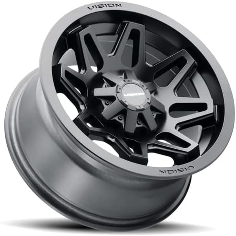 416 Seven UTV 12X8 4X110-10.2Mm Matte Black Wheel Rim 12" Inch